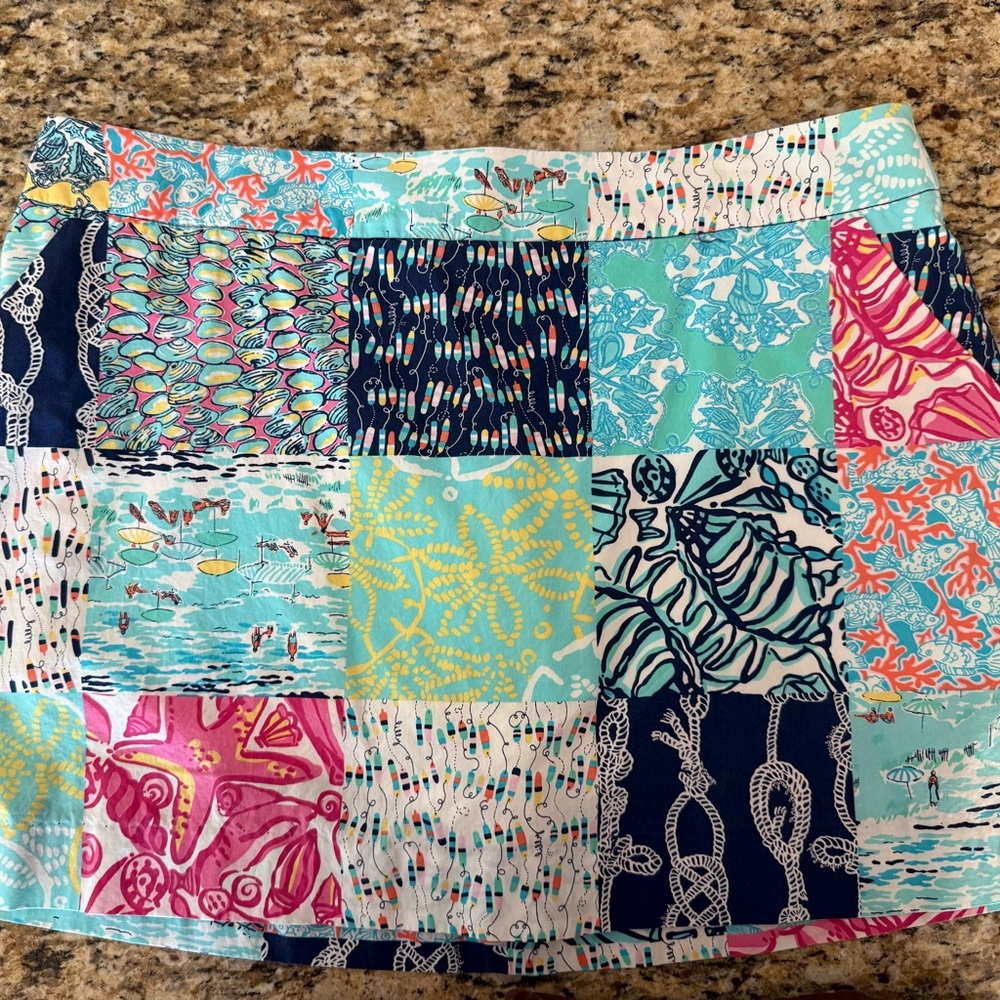 Lilly Pulitzer Colorful Patchwork Skort